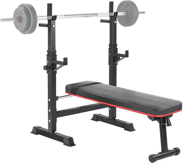 Multifunction Weight Bench with Barbell Rack